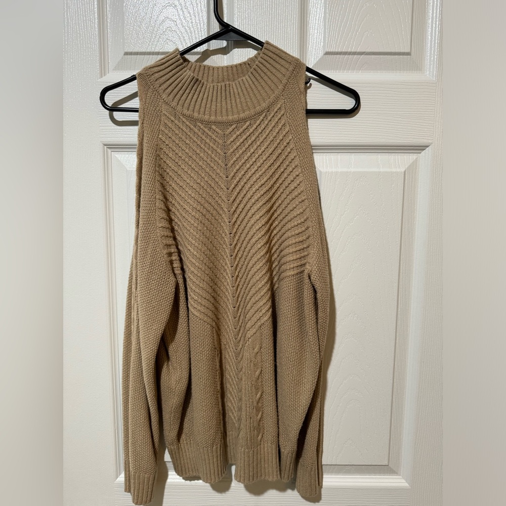 LG open shoulder sweater
